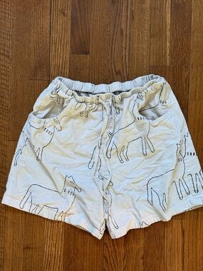 PO-EM Drawstring Shorts in Dusty Horse Print